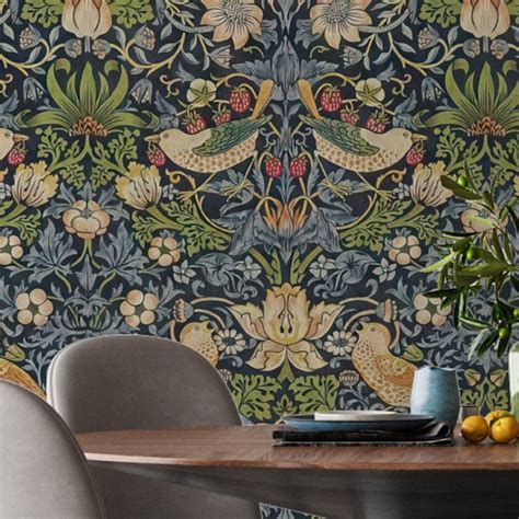 William Morris Peel And Stick Wall Mural Etsy