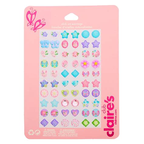 Claires Club Floral Stick On Earrings 30 Pack Claires Us