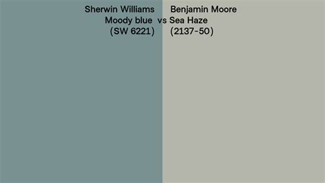 Sherwin Williams Moody Blue Sw 6221 Vs Benjamin Moore Sea Haze 2137