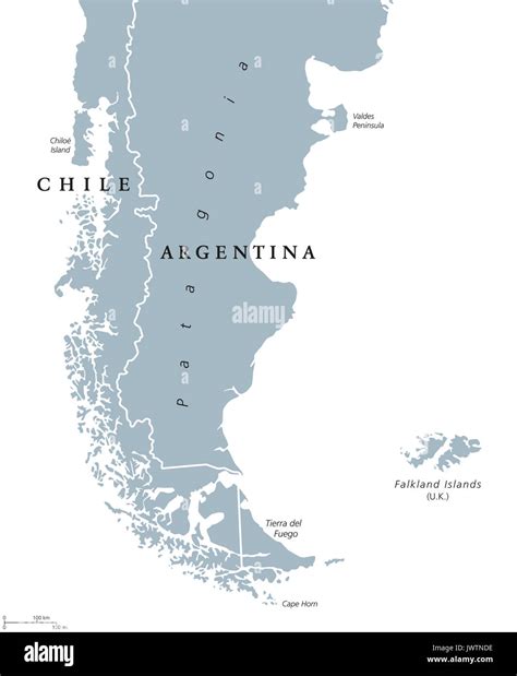high quality political map  argentina  chile vector