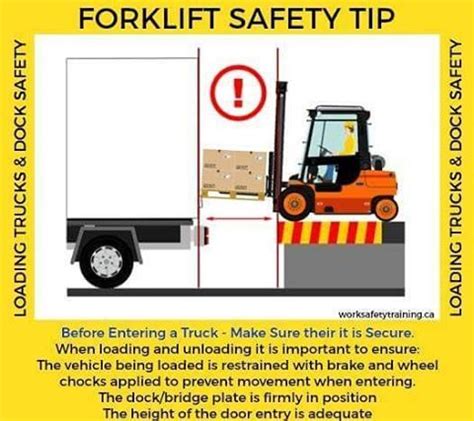 forklift safety tip loading trucks dock safety  entering