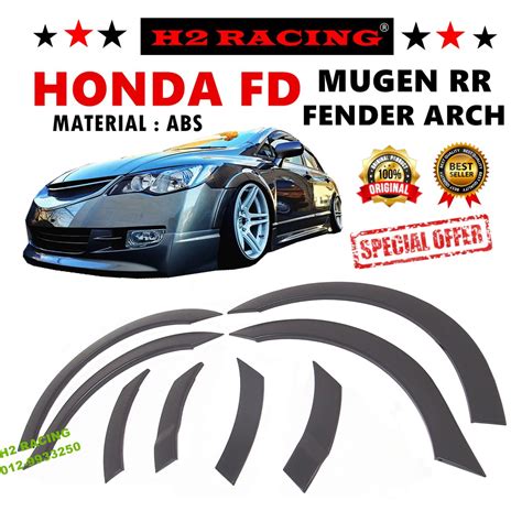 Honda Fd Mugen Rr Fender Arch Flares Abs Arch Cover Set Pc Shopee