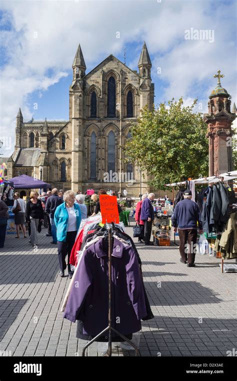 Hexham Market Stock Photo - Alamy