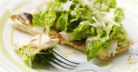 Pizza With Chicken Caesar Salad Recipe Eat Smarter USA