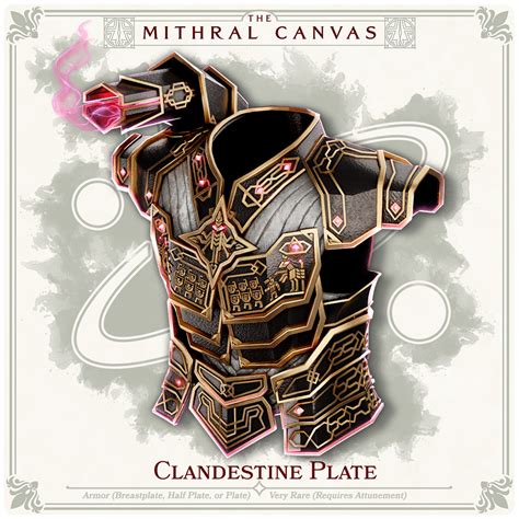 Oc Art Clandestine Plate Armor The Mithral Canvas 5e Dndhomebrew Robot Concept Art