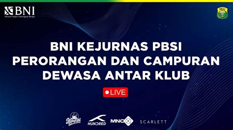 Bni Kejurnas Beregu Campuran Dewasa Antar Klub Dan Perorangan Taruna