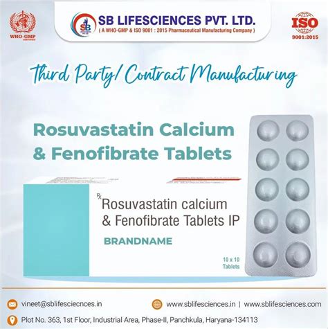 Rosuvastatin And Fenofibrate Tablets Ip At Rs Box Rosuvas F