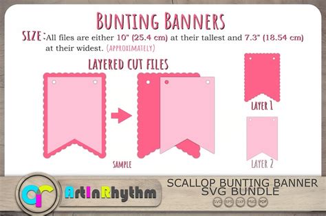 Scallop Bunting Banners Svg Bunting Svg Bunting Flags Svg Etsy