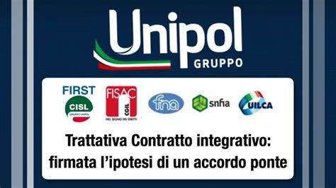 Gruppo Unipol Sottoscritta Lipotesi Di Accordo Del Contratto Integrativo Aziendale Ponte