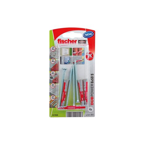 Chevilles Et Vis Duopower Fischer Diam6 X L50 Mm à Prix Carrefour