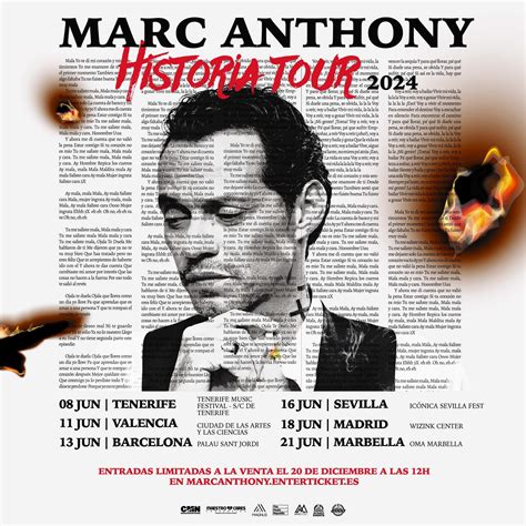 Conciertos De Marc Anthony En Espa A En Junio De Ciudades