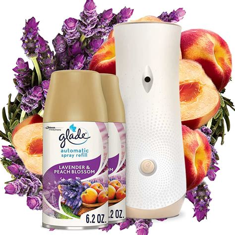 Glade Automatic Spray Refill And Holder Kit Lavender And Peach 62 Oz