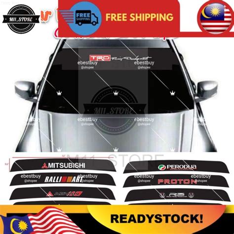 Stiker Windscreen Pelbagai Model Window Windshield Ralliart