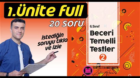 S N F Meb Beceri Temelli Sorular Nite Matematik Full Tek Video