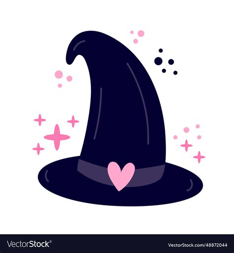 Halloween witch hat Royalty Free Vector Image - VectorStock