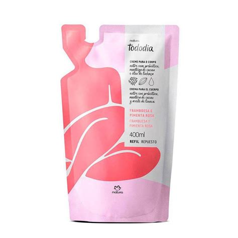 Hidratante Corporal Natura Tododia Framboesa E Pimenta Rosa Refil