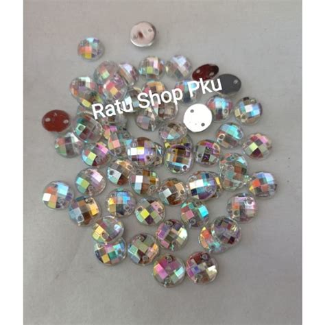 Jual Payet Diamond Kristal Akrilik Jahit Grade A Bulat Mm