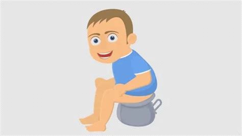 Child is in the toilet. Animation of kid... | Stock Video | Pond5