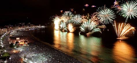 Rio Reveillon Silvester Am Copacabana Beach