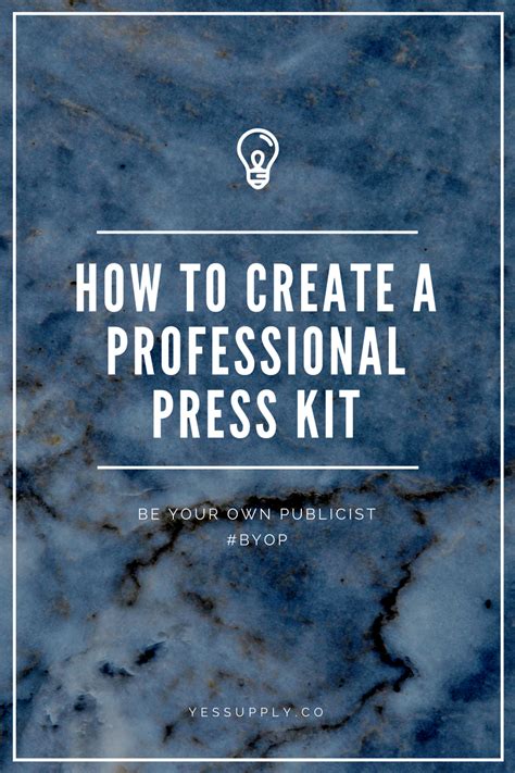 How To Create Your Own Professional Press Kit Yes Supply Tm