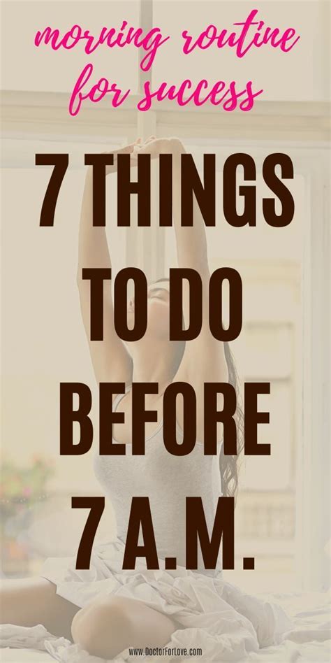 7 Things To Do Before 7 A M Morning Routine Productive Early