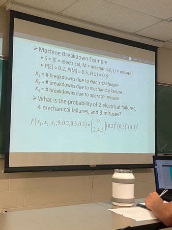 Answered: Machine Breakdown Example • S={E=… | bartleby