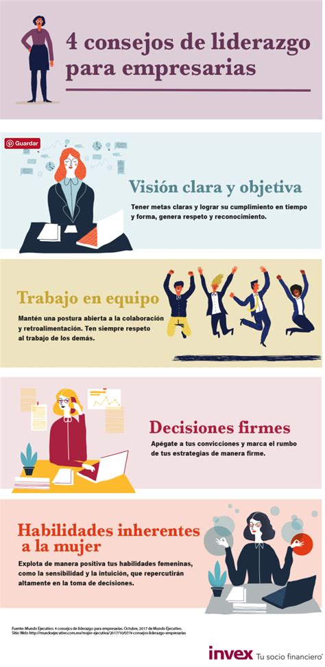 4 Consejos De Liderazgo Para Empresarias Infografia Infographic