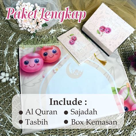 Jual Paket Lengkap Hampers Al Quran Custom Nama Dan Sajadah Seserahan