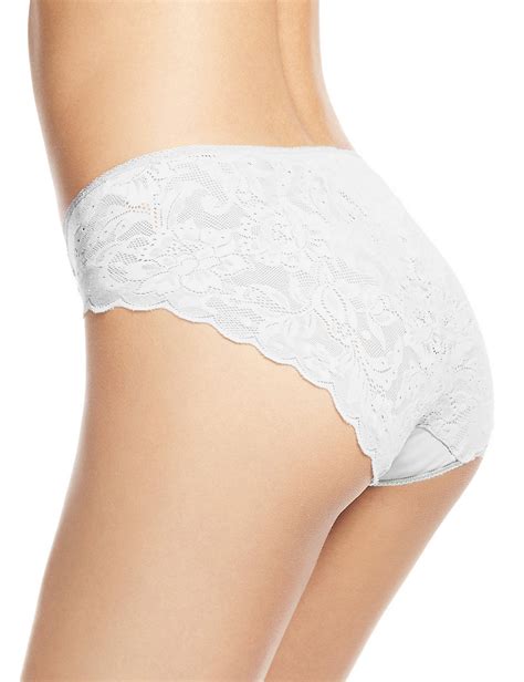 Marks And Spencer M White Lace Wrap High Leg Knickers Size