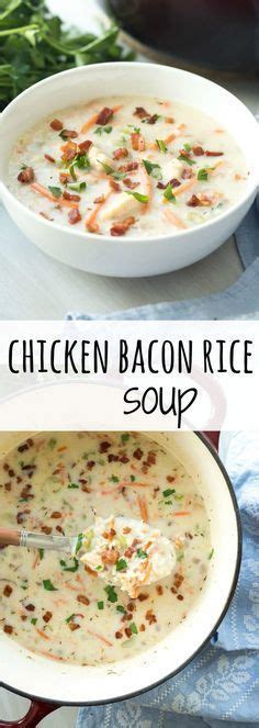 This Thick Creamy Chicken Bacon Rice Soup Is So Easy To Make And