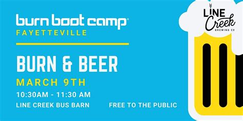 Line Creek Brewery X Burn Boot Camp Fayetteville Pop Up Camp Line