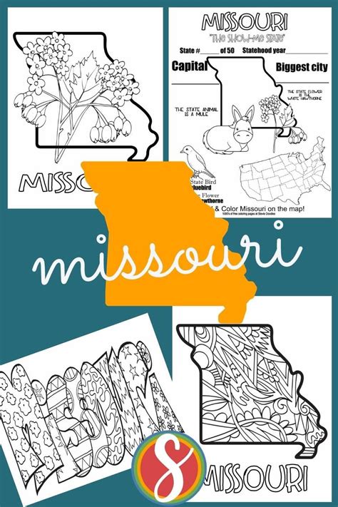 Free Missouri Printable Coloring Page Activities Stevie Doodles Free