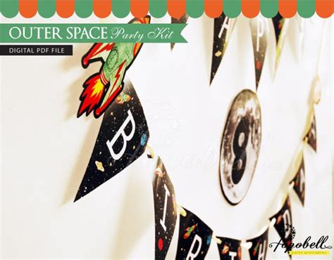 Outer Space Party Kit Digital Printable Outer Space Birthday Etsy Canada