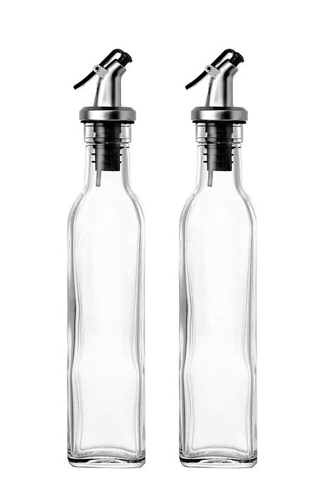 Aruzen 2 Pcs Glass Oil Dispenser Vinegar Dispenser Bpa Free Salad