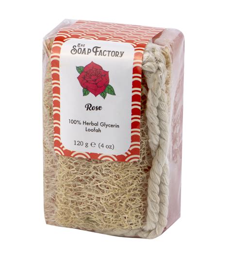 Natural Rose Loofah Soap On A Rope Exfoliating Hydrating