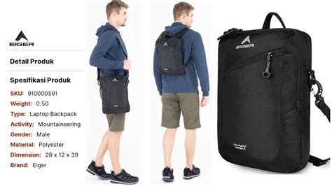 EIGER T S 3LOGIC NAVIGATOR MEGA BACKPACK BLACK 15L SKU 910000591