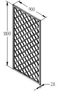 Ft By Ft Mm X Mm Forest Hidcote Lattice Trellis Elbec