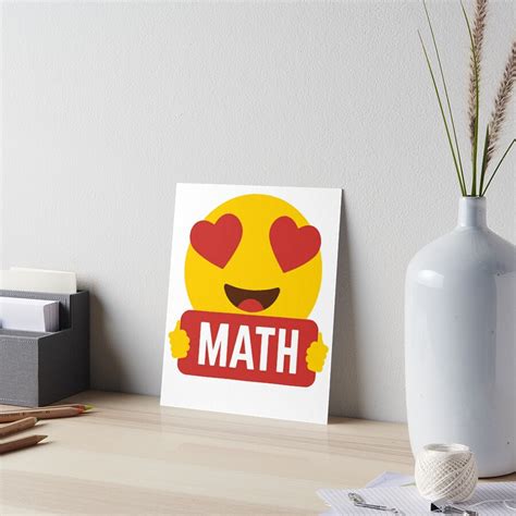 I Love Math Mathlete Heart Eye Emoji Emoticon Funny Math Mathlete