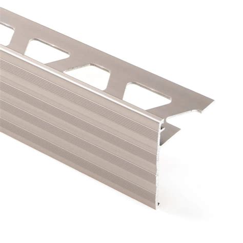 Schluter Schiene Step Satin Nickel Anodized Aluminum 1 2 In X 8 Ft 2