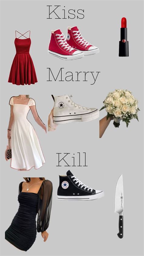 Kiss Marry Kill Outfits