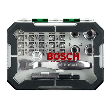 Bosch Screwdriver Bit And Ratchet Set Hand Tool Kit 26 Pieces Korea