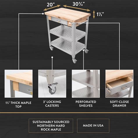 John Boos Kitchen Island Bar W Drop Leaf Dandk Organizer