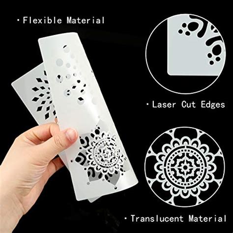 Pack Mandala Stencils Mandala Dot Painting Tool Stencils Templates