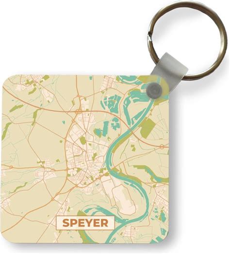 Sleutelhanger Uitdeelcadeautjes Speyer Kaart Plattegrond