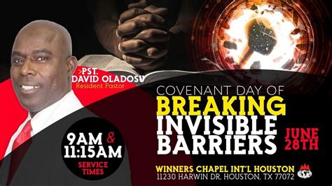 Wci Houston Covenant Day Of Breaking Invisible Barriers 1st Service 06 28 2020 Youtube