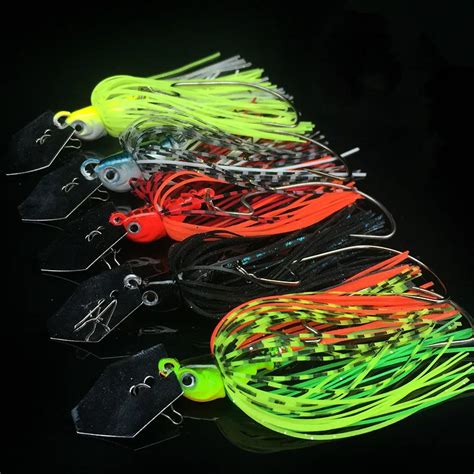 Buzz Bait Fishing Lure Rubber Jig Compound Bait Finness Chatter Spinner