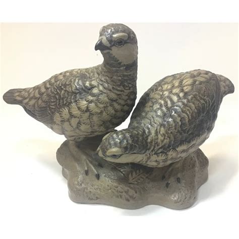 Poole Pottery Stoneware Model Of A Pair Of Grouse Modelled By Barbara