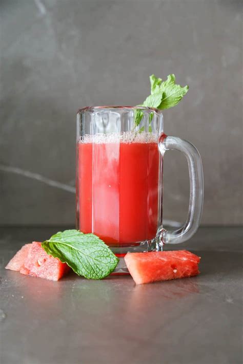 2 Ingredient Watermelon Mint Juice Recipe Eating Works