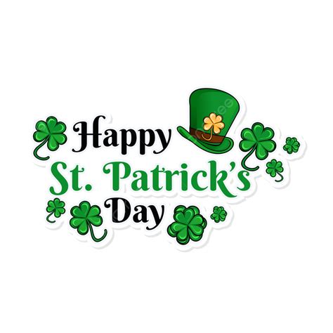 St Patricks Day Vector Art Png Happy St Patricks Day With Green Cute