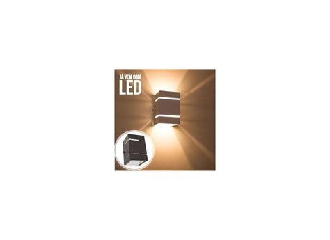 kit 3x Arandela Marrom LED 5W 3000K luminária Externa Parede Muro 2